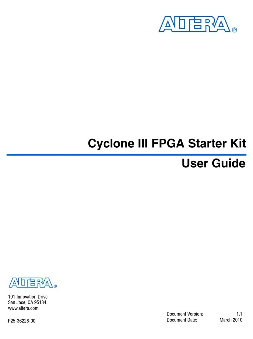 Altera Cyclone III FPGA Starter Kit User manual