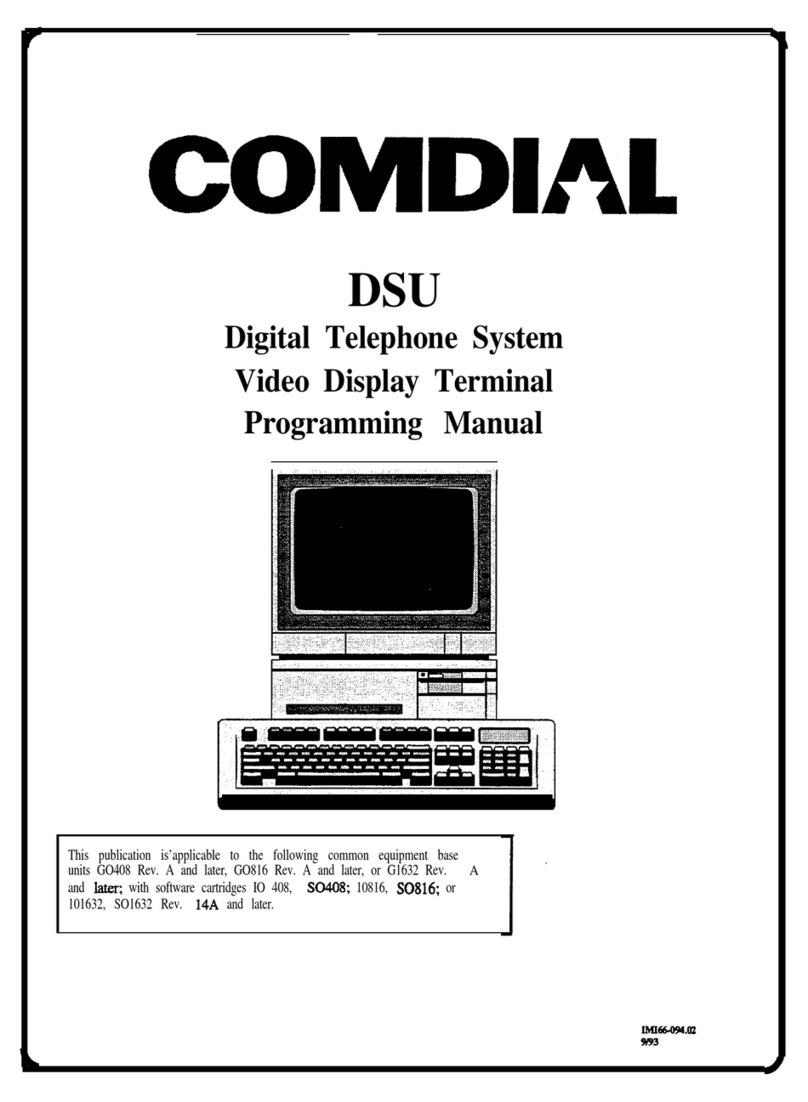 Comdial DSU Owner's manual Comdial DSU Owner's manual
