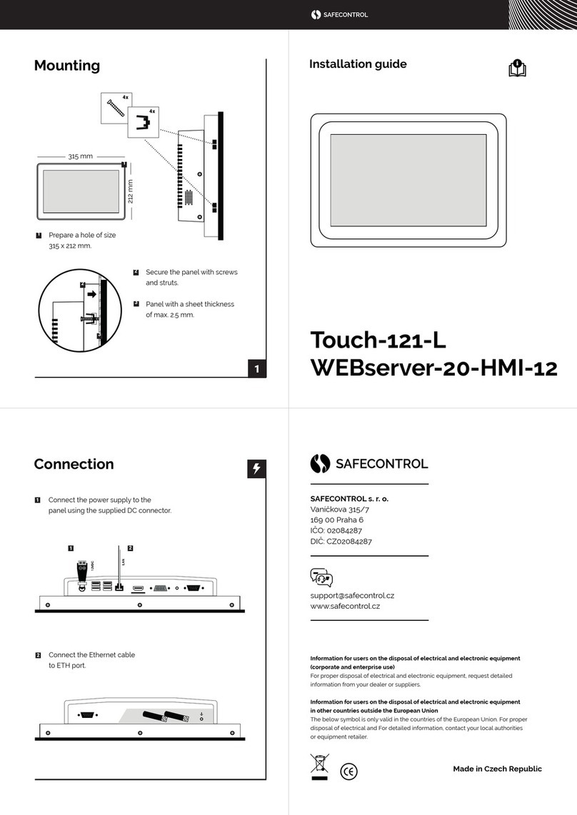 SAFECONTROL Touch-121-L User manual