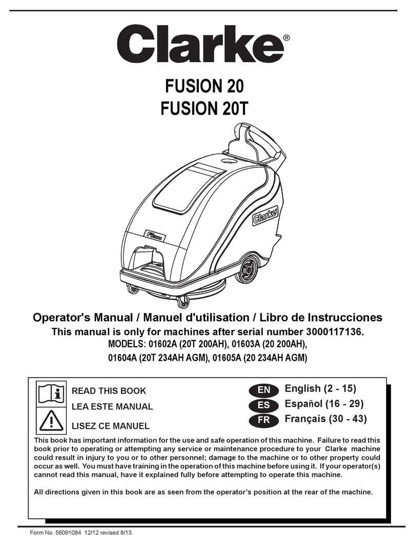Clarke Fusion 20 User manual