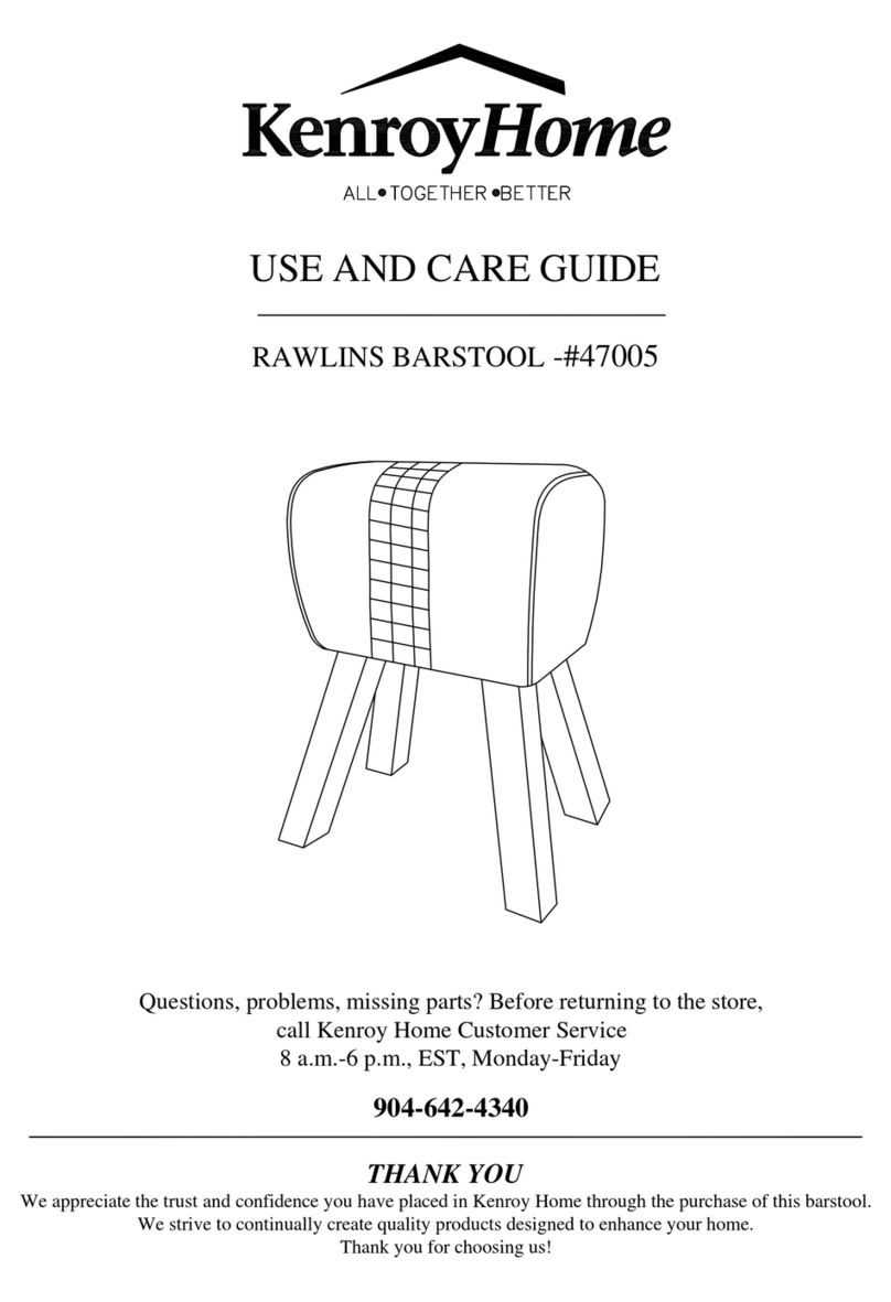 Kenroy Home RAWLINS 47005 Use and care guide Kenroy Home RAWLINS 47005 Use and care guide
