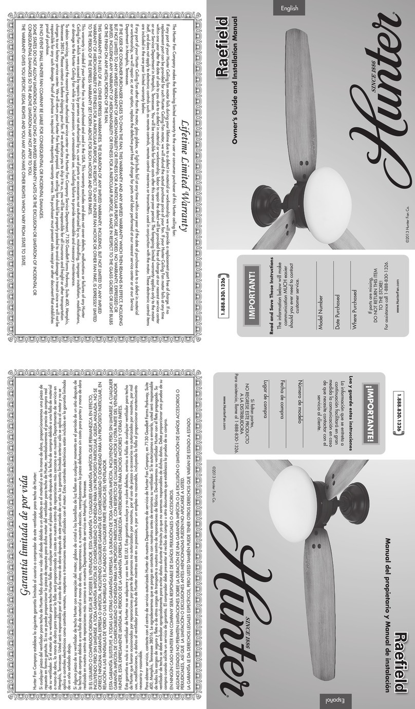 Hunter Raefield Instruction manual