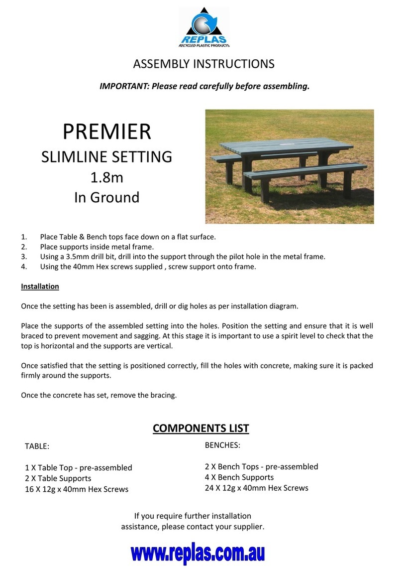 Replas Premier Slimline PRSS-1800IG Assembly instructions