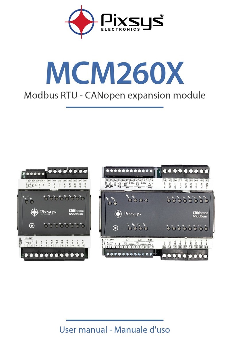 Pixsys MCM260X user manual