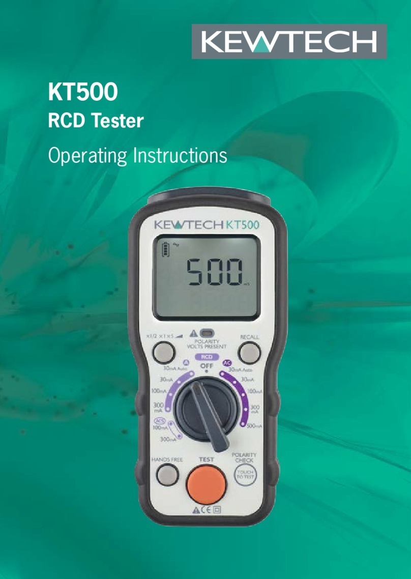 Kewtech KT500 operating instructions Kewtech KT500 operating instructions
