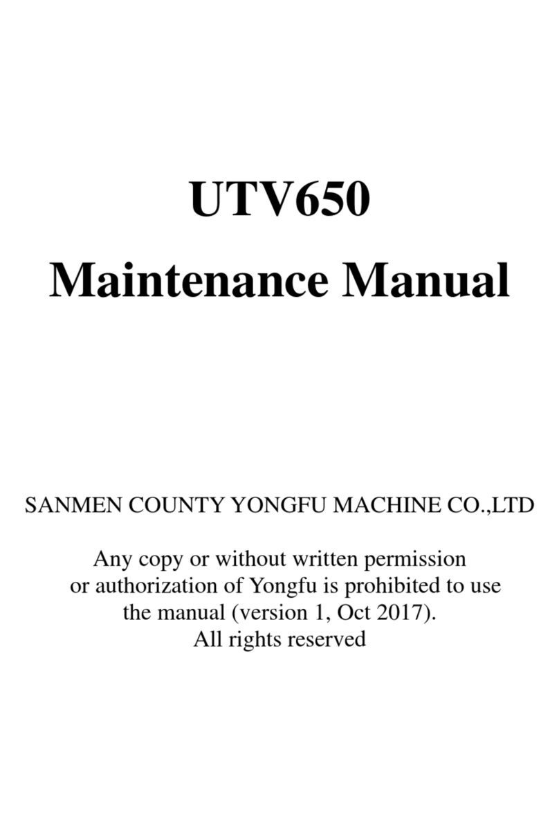 SANMEN COUNTY YONGFU MACHINE UTV650 Maintenance manual