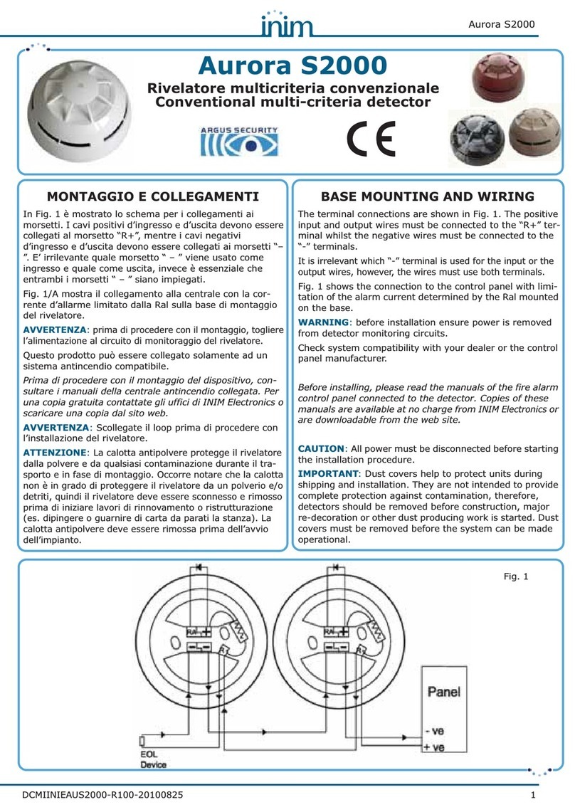 INIM Aurora S2000 User manual
