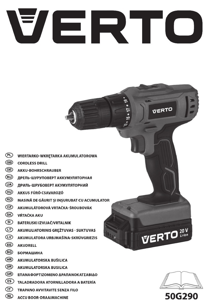 VERTO 50G290 Translation of the original instructions