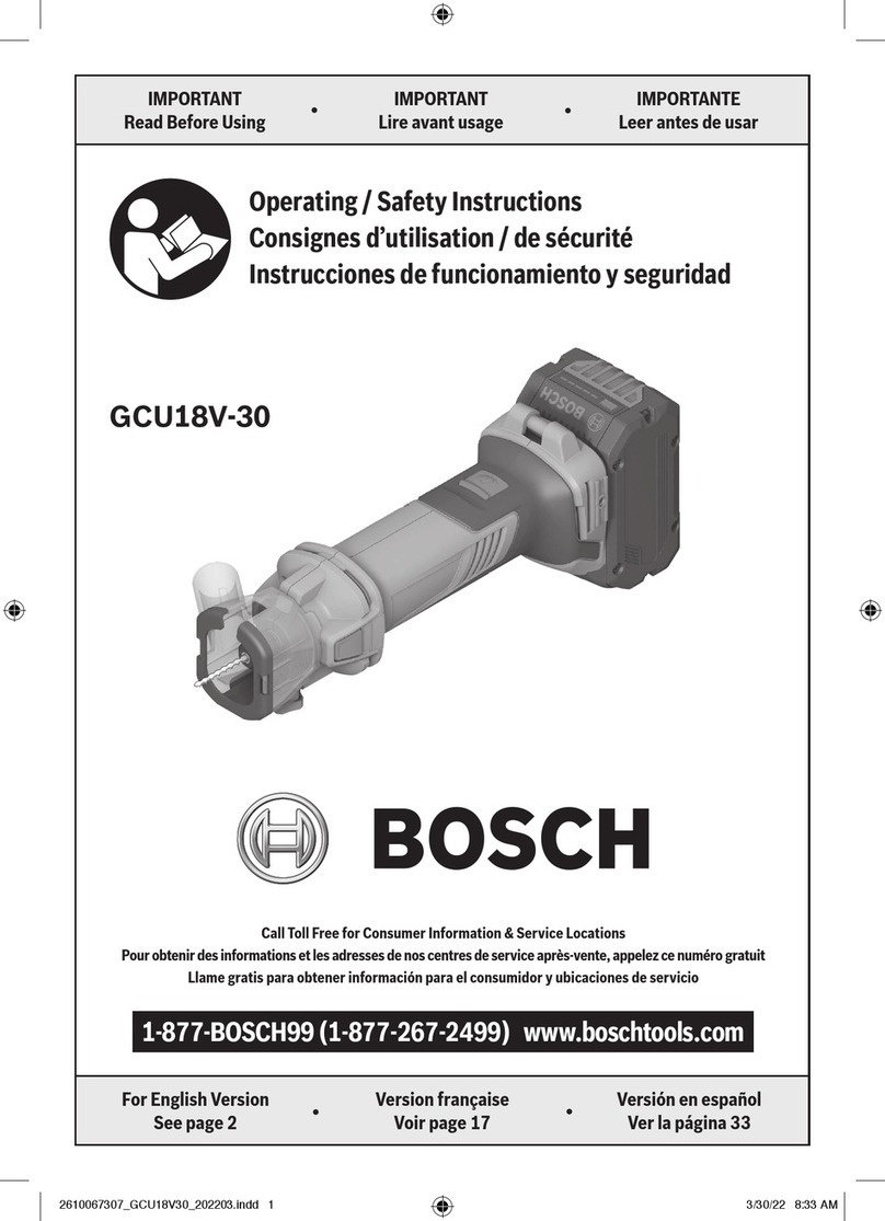Bosch GCU18V-30 Assembly instructions