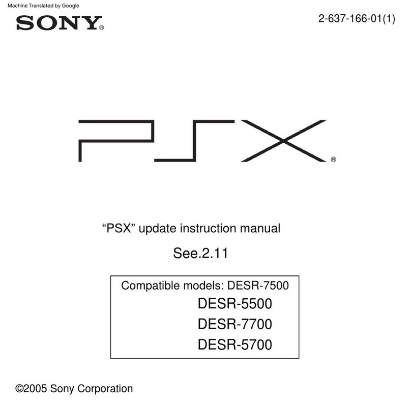 Sony PSX DESR-7500 Update instruction manual