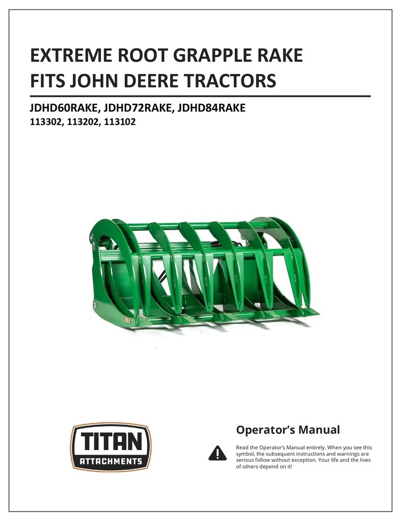 Titan Attachments JDHD60RAKE User manual
