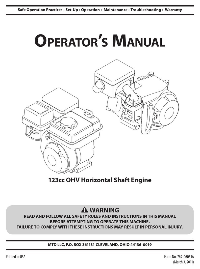 MTD 123cc User manual