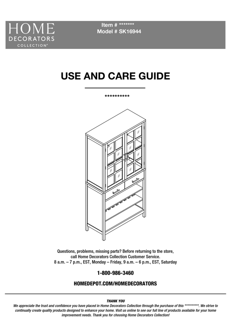 Home Decorators Collection SK16944 Use and care guide Home Decorators Collection SK16944 Use and care guide