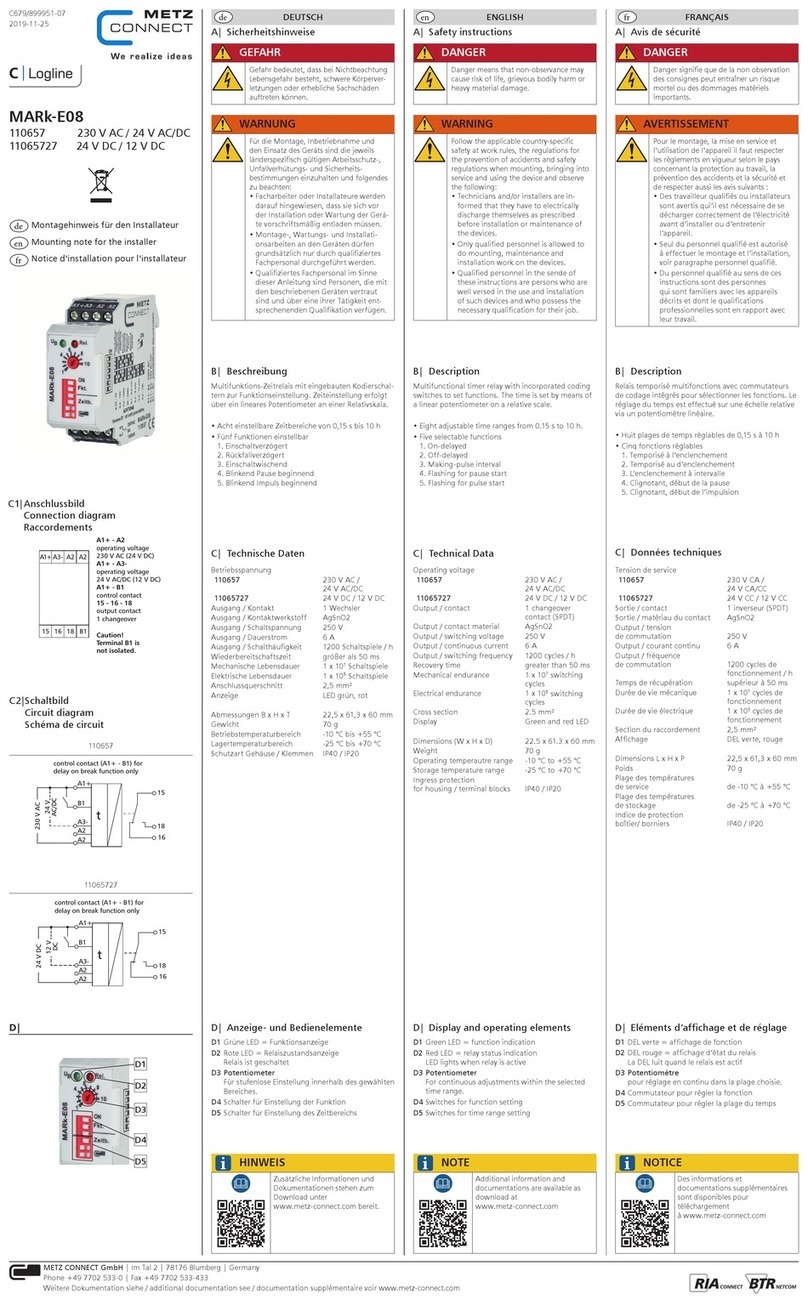 Metz Connect C Logline MARK-E08 Mounting Note