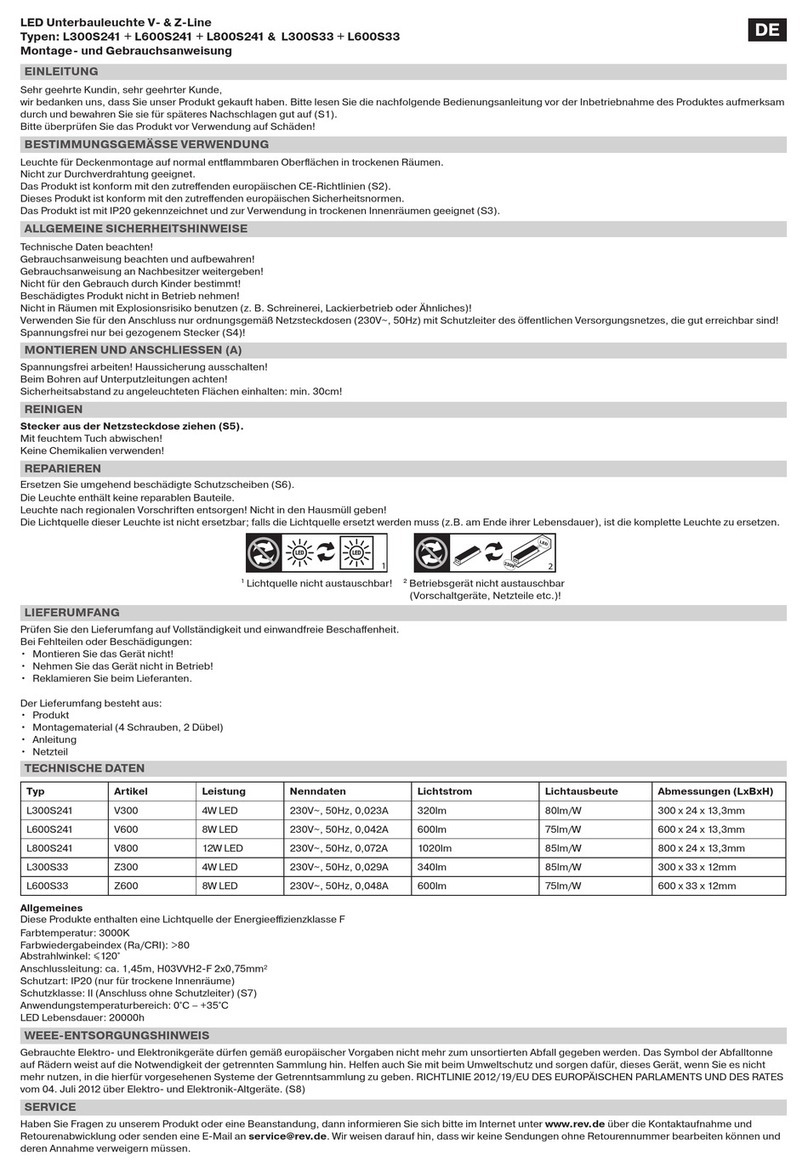 REV Ritter L300S241 Installation instructions and instructions for use