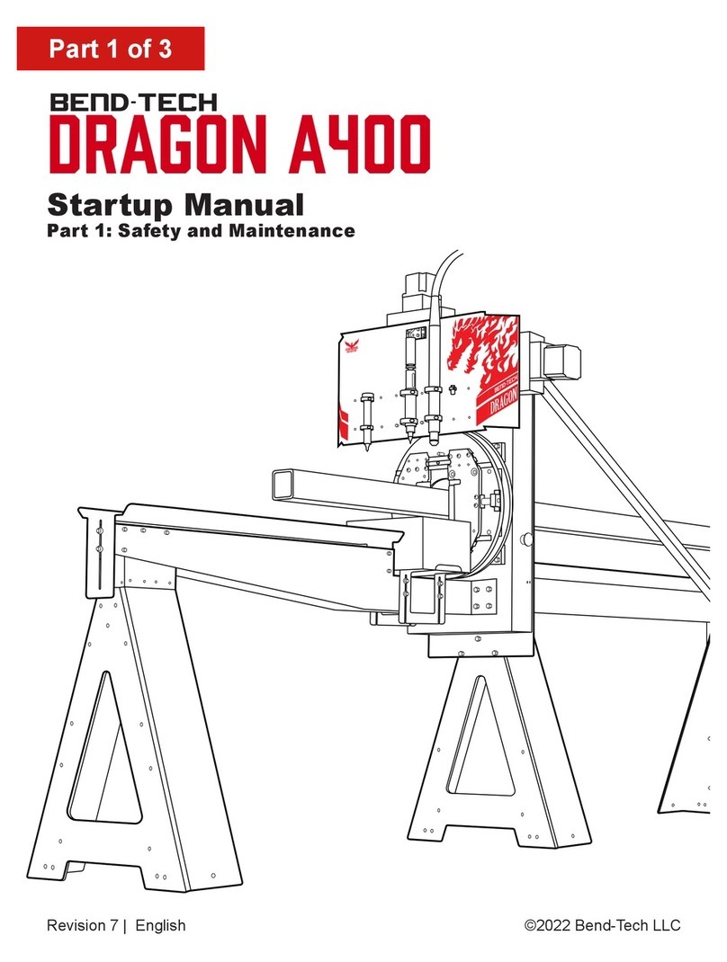 Bend-Tech Dragon A400 Installation and operation manual Bend-Tech Dragon A400 Installation and operation manual
