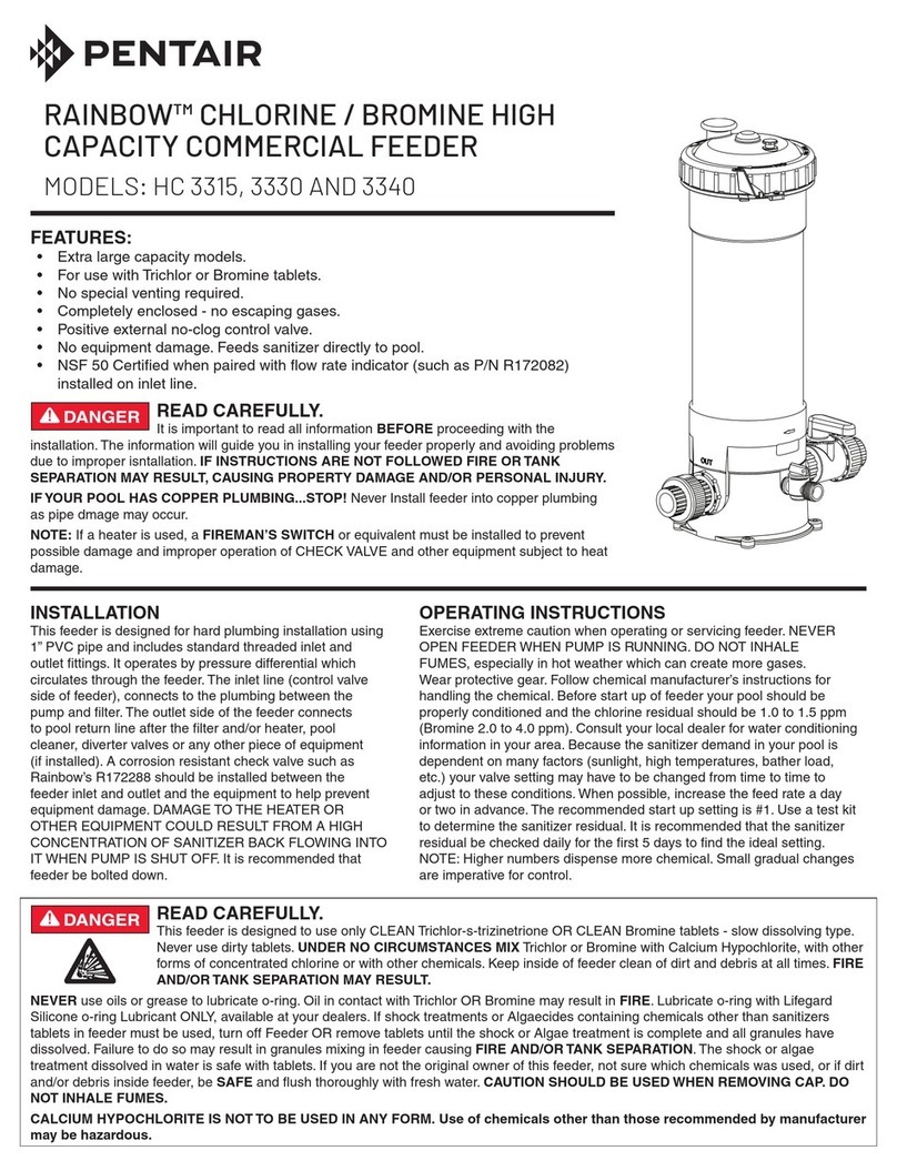 Pentair RAINBOW HC 3315 quick start guide