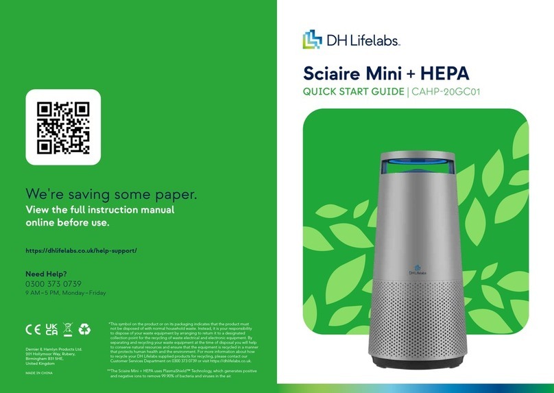 DH Lifelabs Sciaire Mini + HEPA User manual