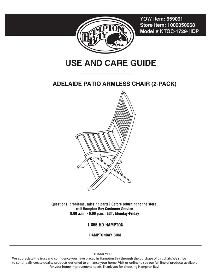 HAMPTON BAY ADELAIDE KTOC-1729-HDP Use and care guide
