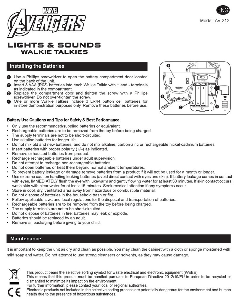 Marvel Aavengers AV-212 quick start guide