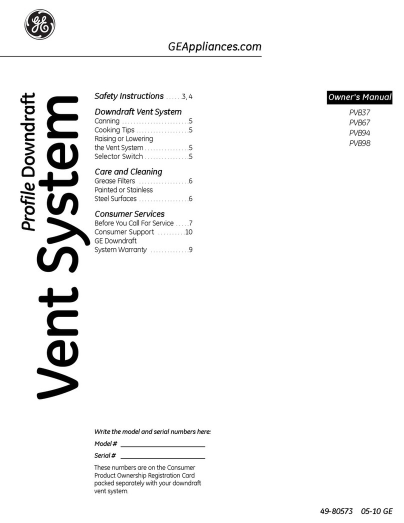 GE PVB37 User manual
