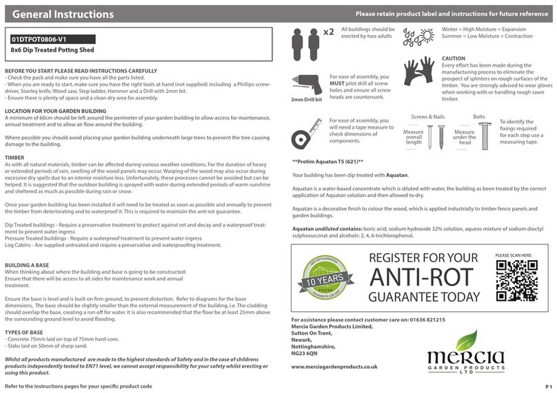 Mercia Garden Products 01DTPOT0806-V1 General instructions