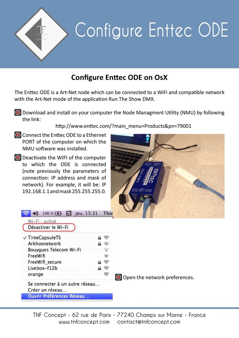 Enttec ODE Instruction sheet