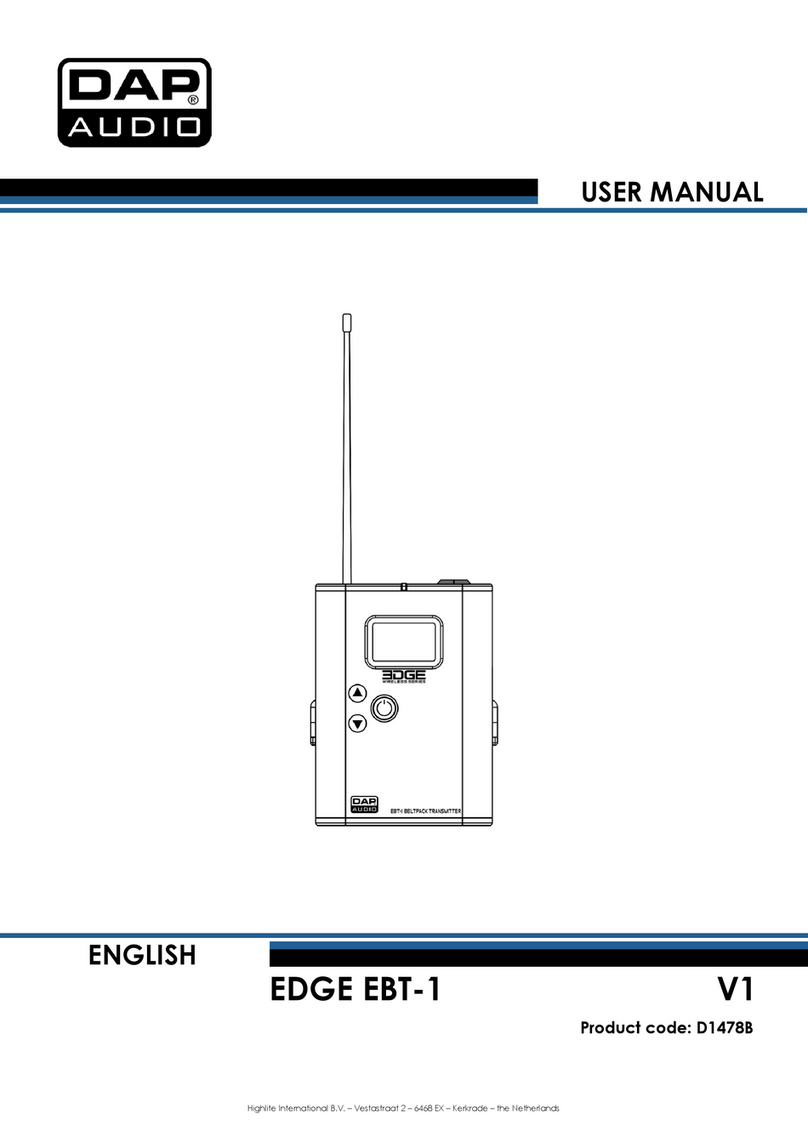 DAPAudio EDGE EBT-1 User manual