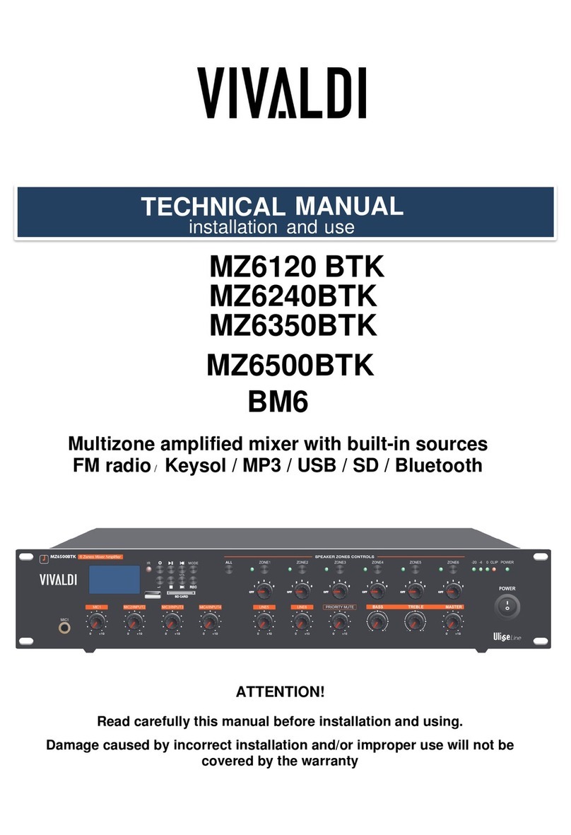 Vivaldi MZ6120 BTK Technical manual