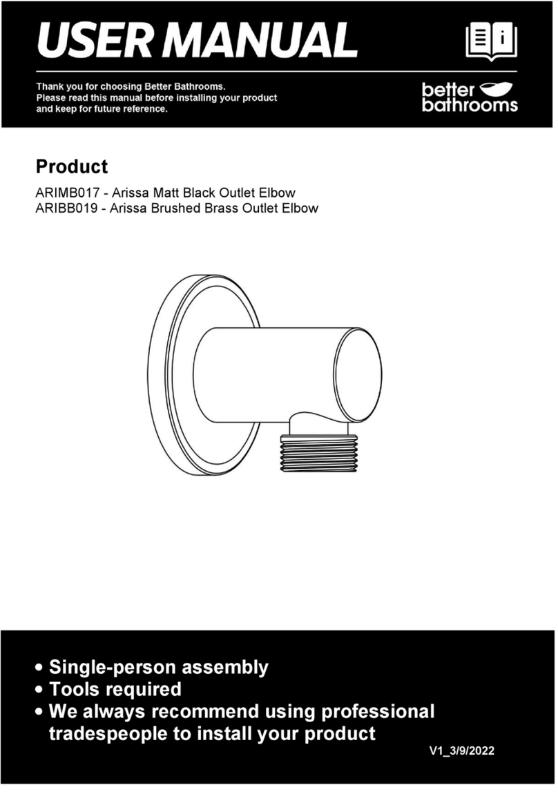 Better Bathrooms Arissa ARIMB017 user manual Better Bathrooms Arissa ARIMB017 user manual