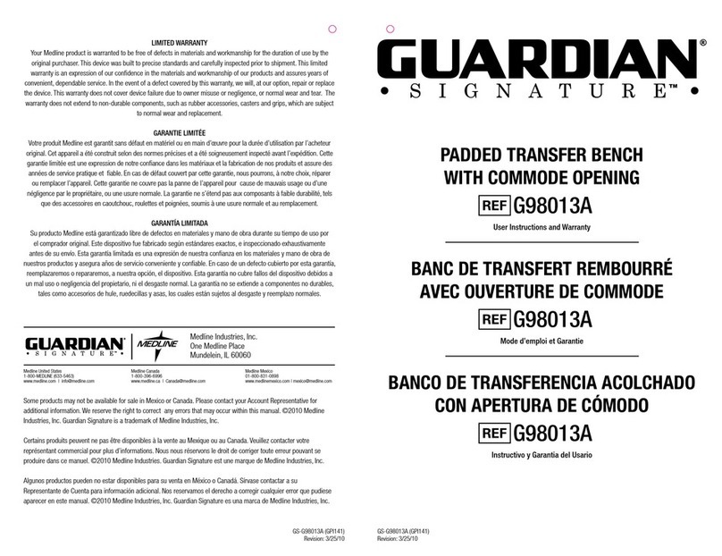 Guardian SIGNATURE G98013A User instructions