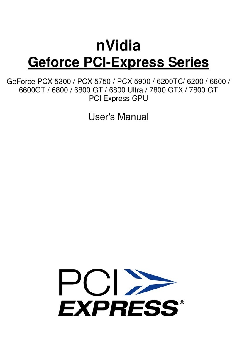 Nvidia Geforce PCI-Express Series User manual