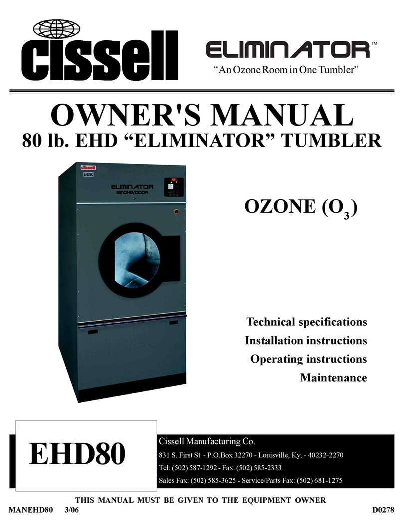 Cissell ELIMINATOR EHD80 User manual