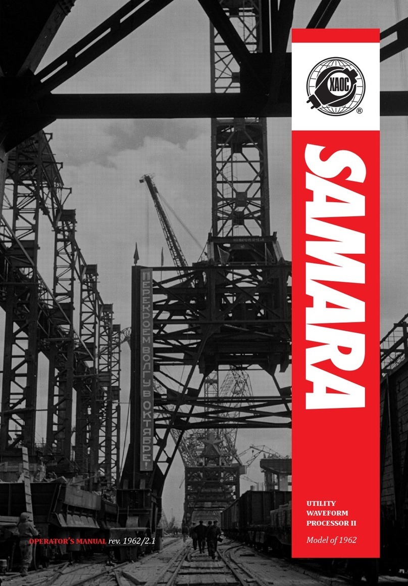 Xaoc Devices SAMARA 1962 UTILITY WAVEFORM PROCESSOR II User manual