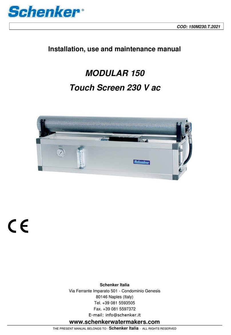Schenker MODULAR 150 Installation, use & maintenance manual