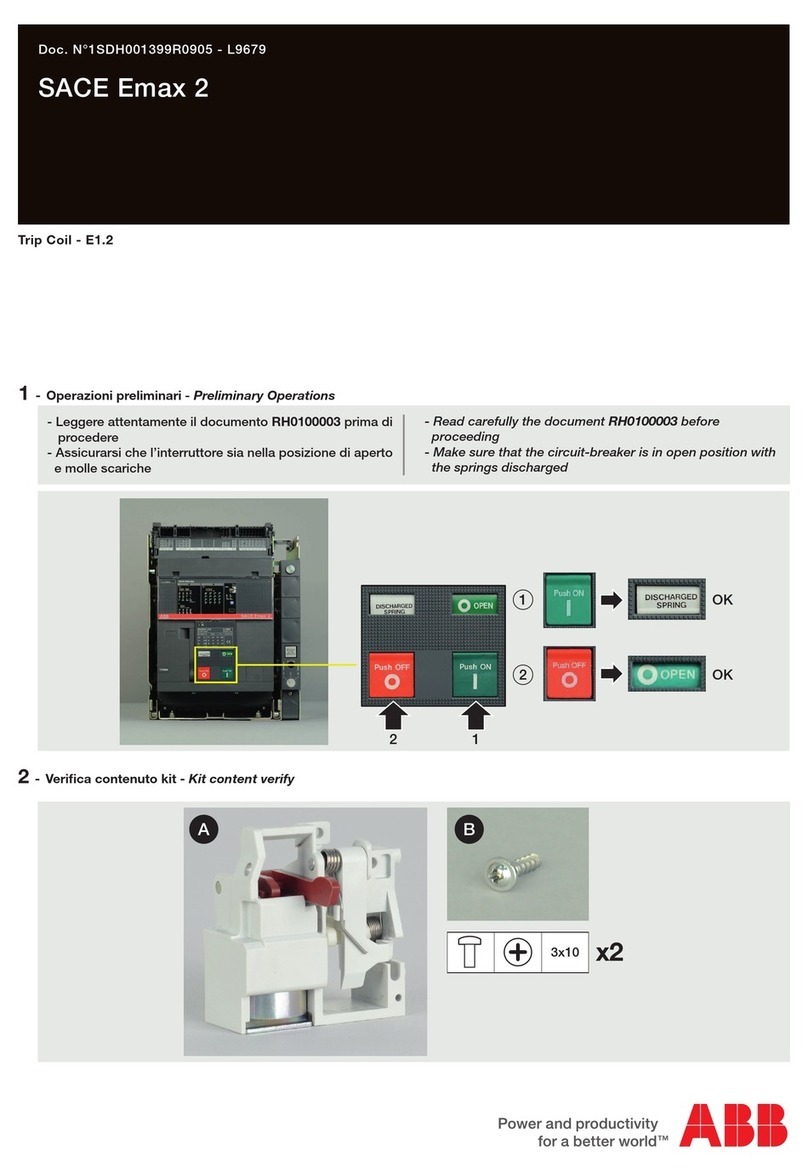 ABB SACE Emax 2 User manual