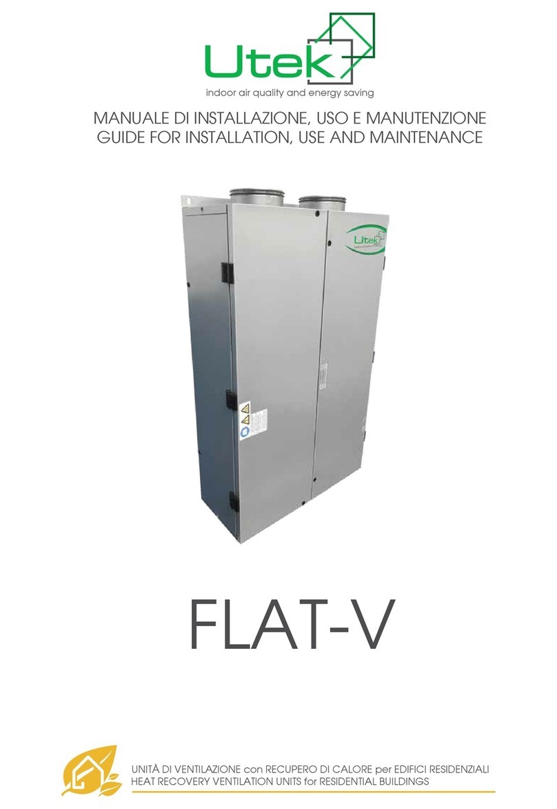 UTEK FLAT-V GUIDE FOR INSTALLATION, USE AND MAINTENANCE