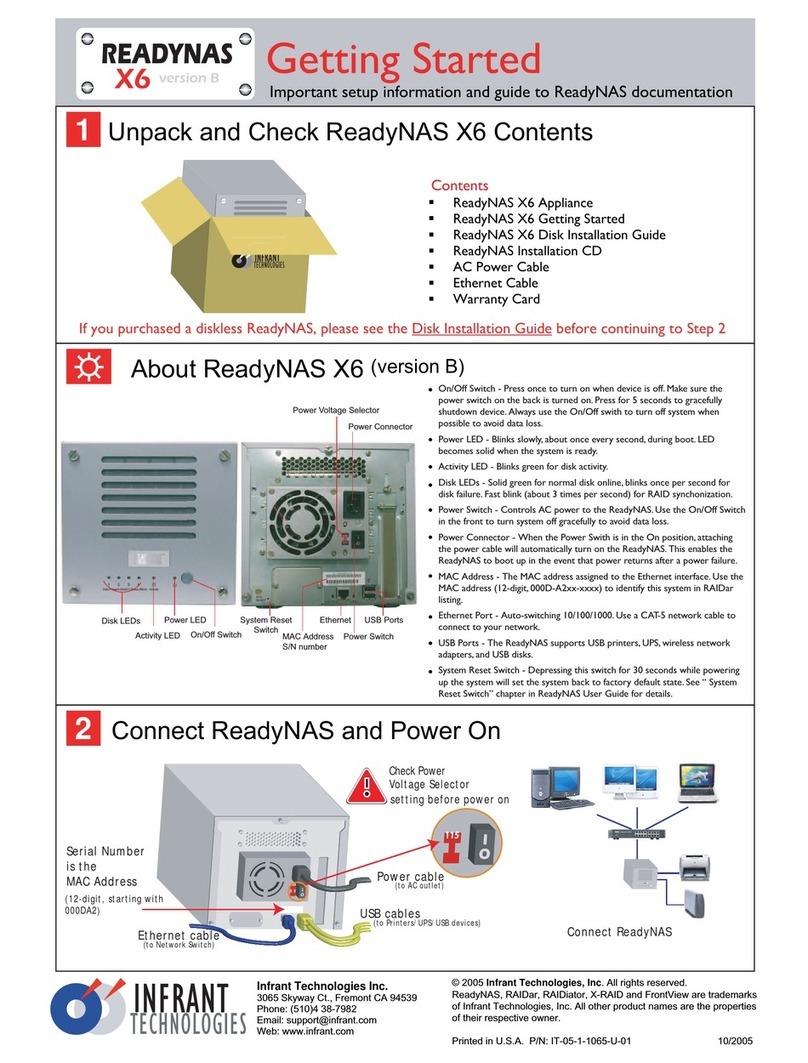 Infrant Technologies READYNAS X6 Getting started