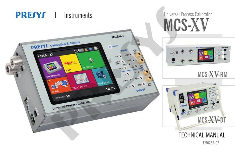Presys MCS-XV Technical manual