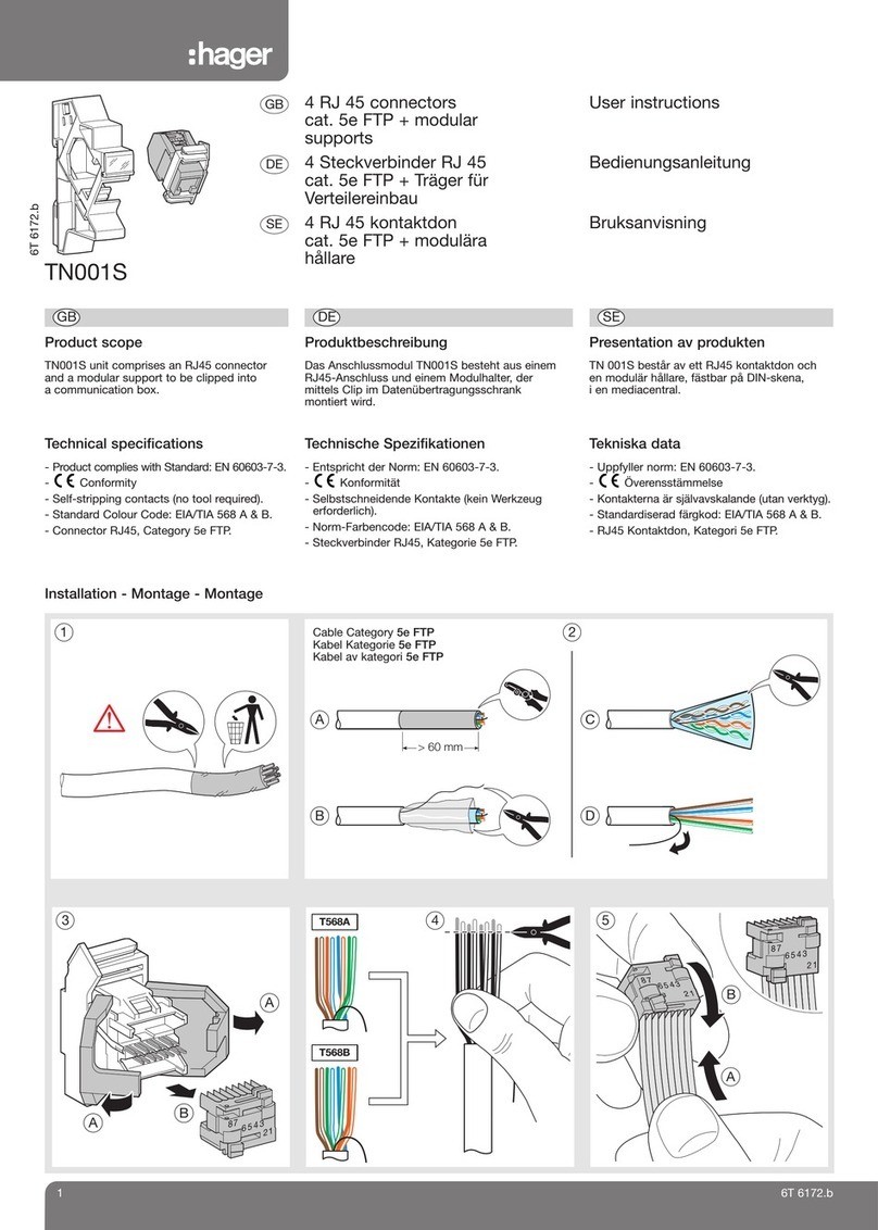hager TN001S User manual