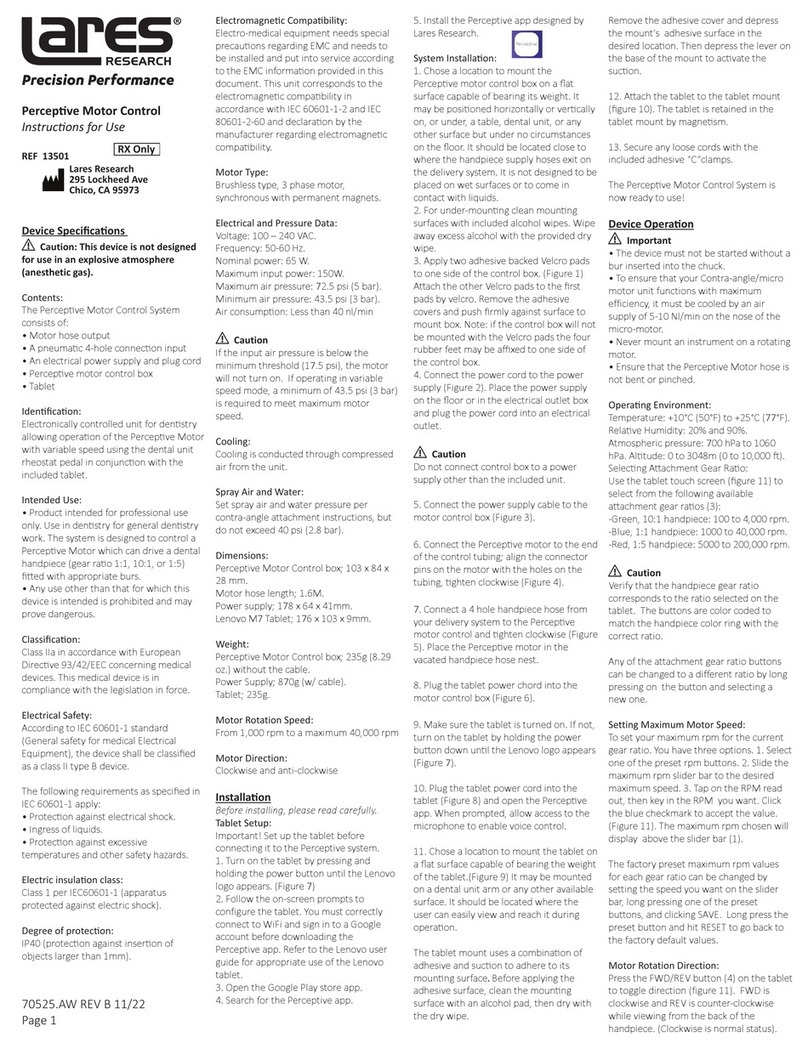 Lares 13501 User manual