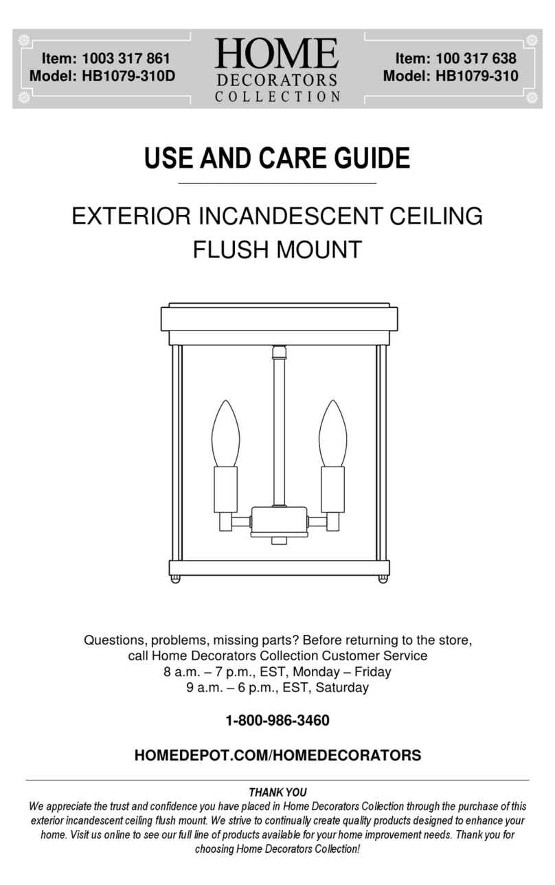 Home Decorators Collection HB1079-310D Use and care guide
