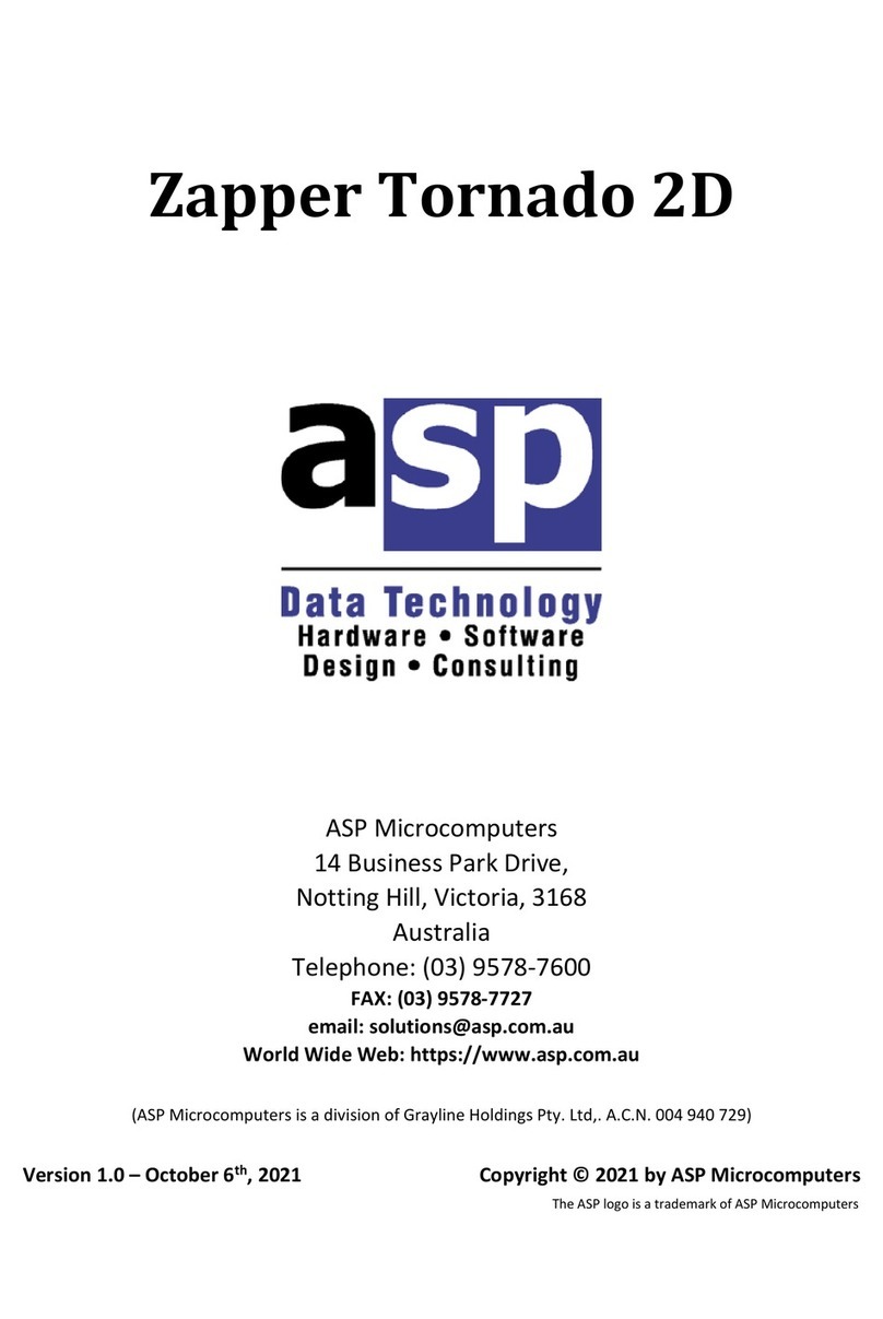 ASP Zapper Tornado 2D User manual