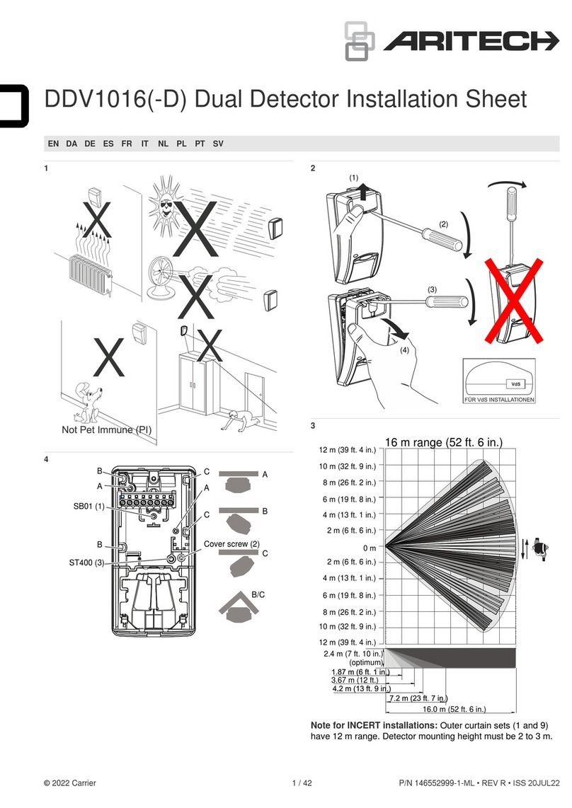 Aritech DDV1016 Installation sheet