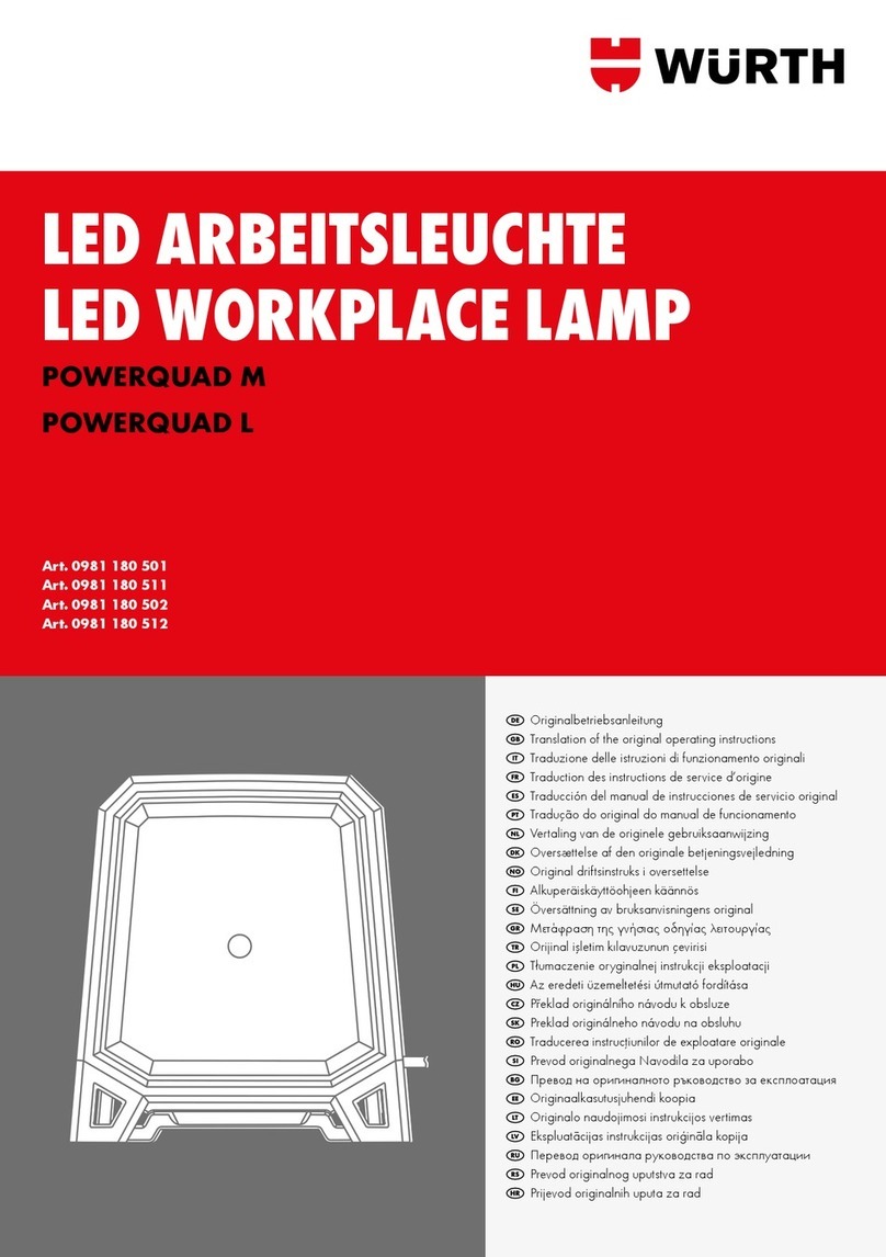 Würth POWERQUAD M Translation of the original operating instructions Würth POWERQUAD M Translation of the original operating instructions
