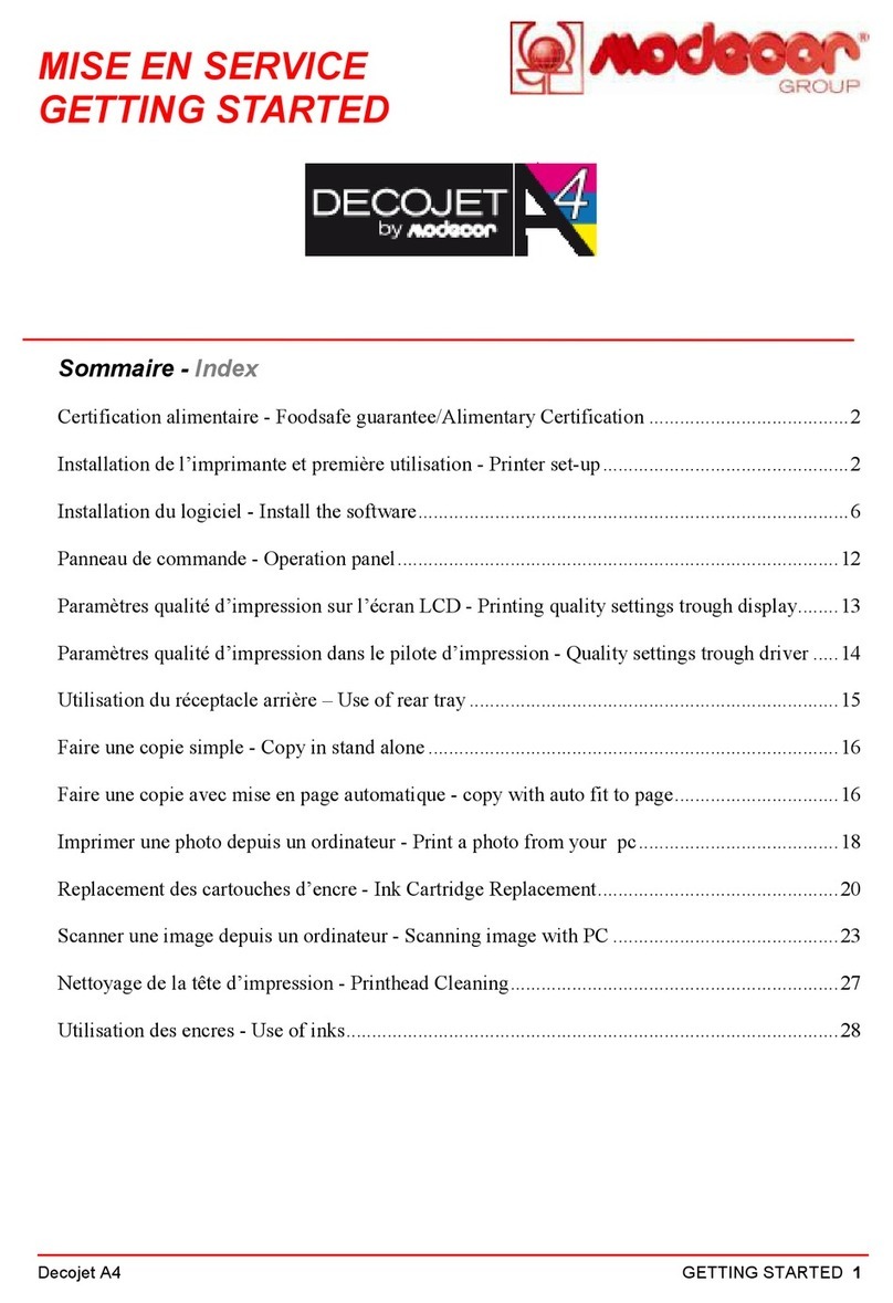 Modecor Decojet A4 elite User manual