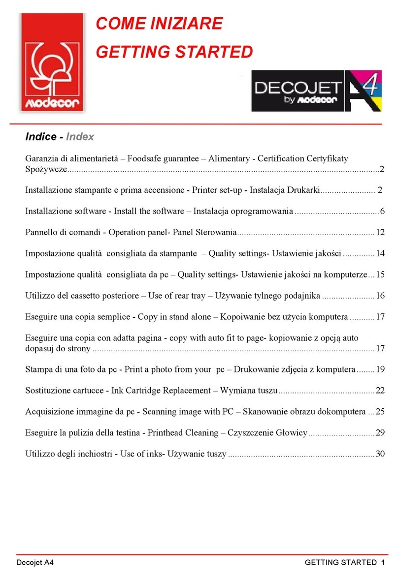 Modecor Decojet A4 elite User manual