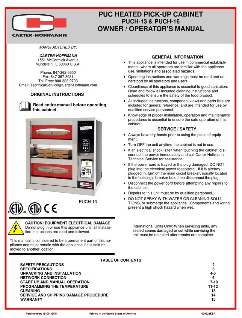 CARTER-HOFFMANN PUCH-13 User manual