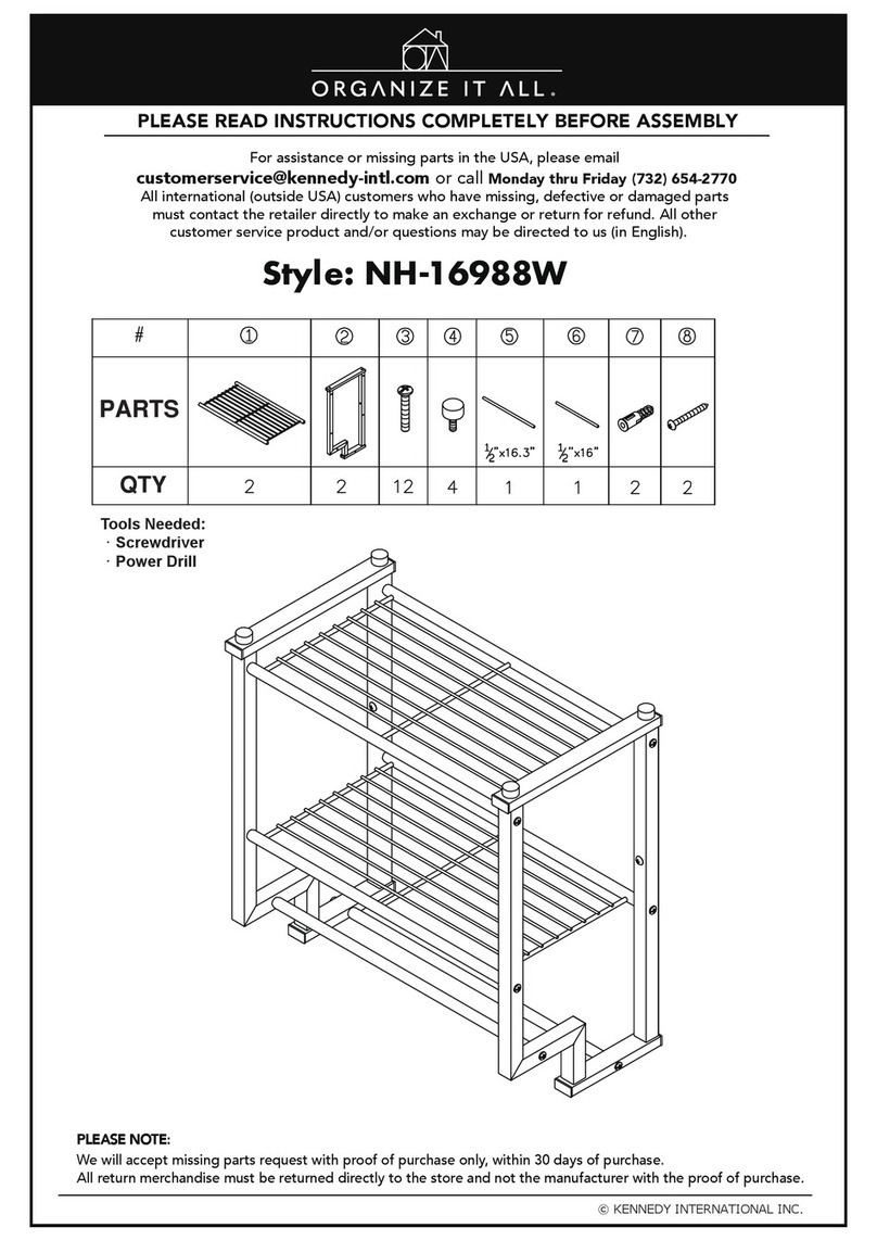 ORGANIZE IT ALL NH-16988W User manual