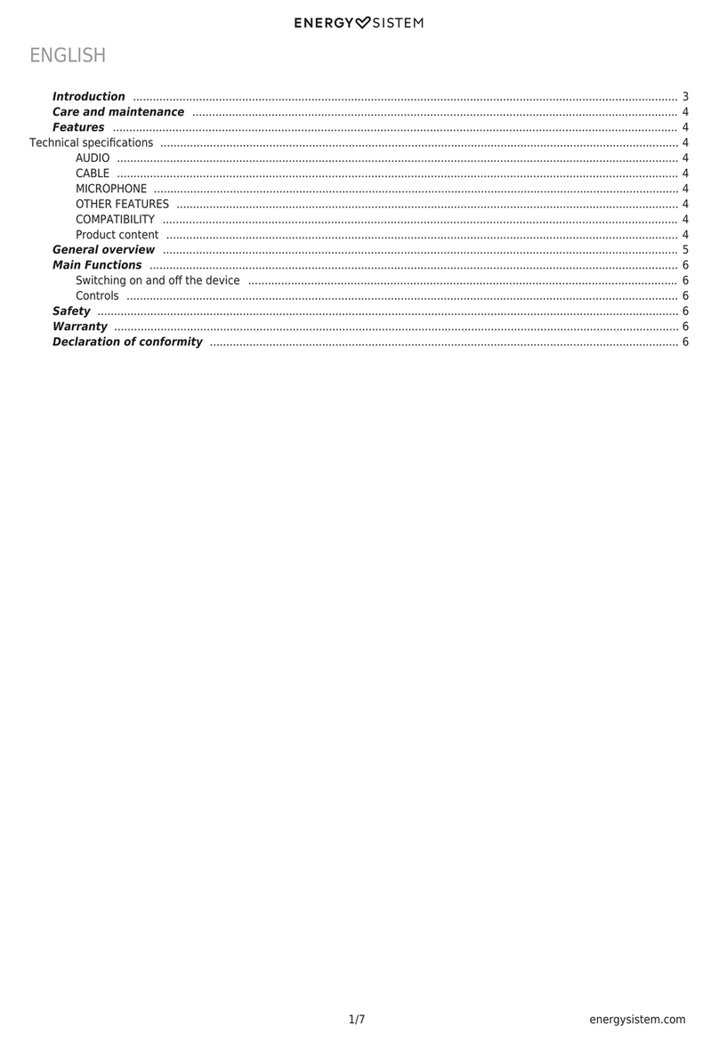 ENERGY SISTEM ESG Metal Core User manual ENERGY SISTEM ESG Metal Core User manual
